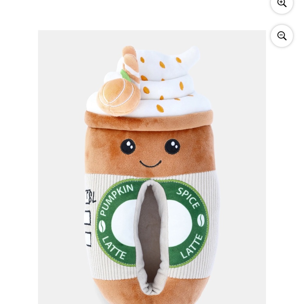 Pumpkin Spice Latte Plush Slipper